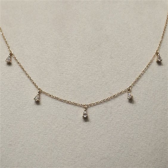 Collana Fanton Gioielli Donna COLLANE LAB GROWN in Oro giallo Diamante Lab Grown 0.21 Ct COOR-296-52 - COOR-296-52